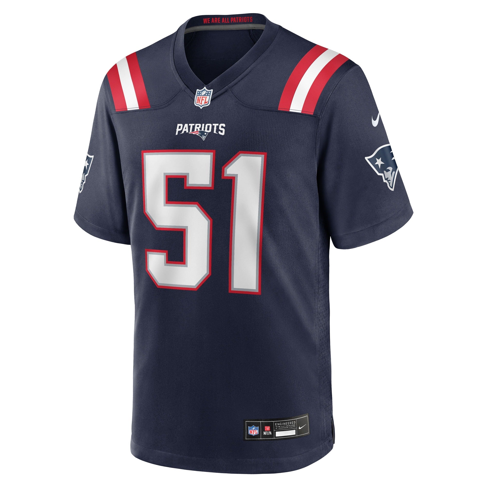 New England Patriots Jack Gibbens Navy Team Game Jersey
