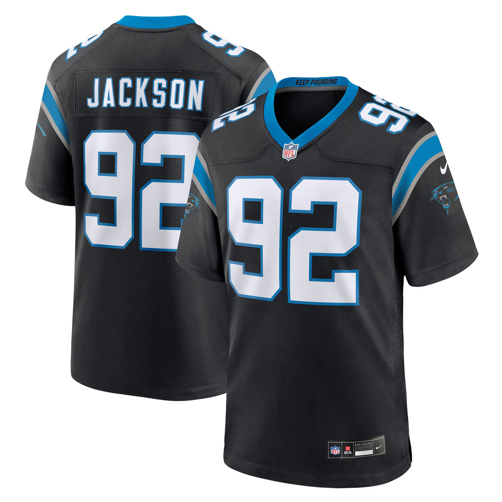 Carolina Panthers Cam Jackson Black Team Game Jersey