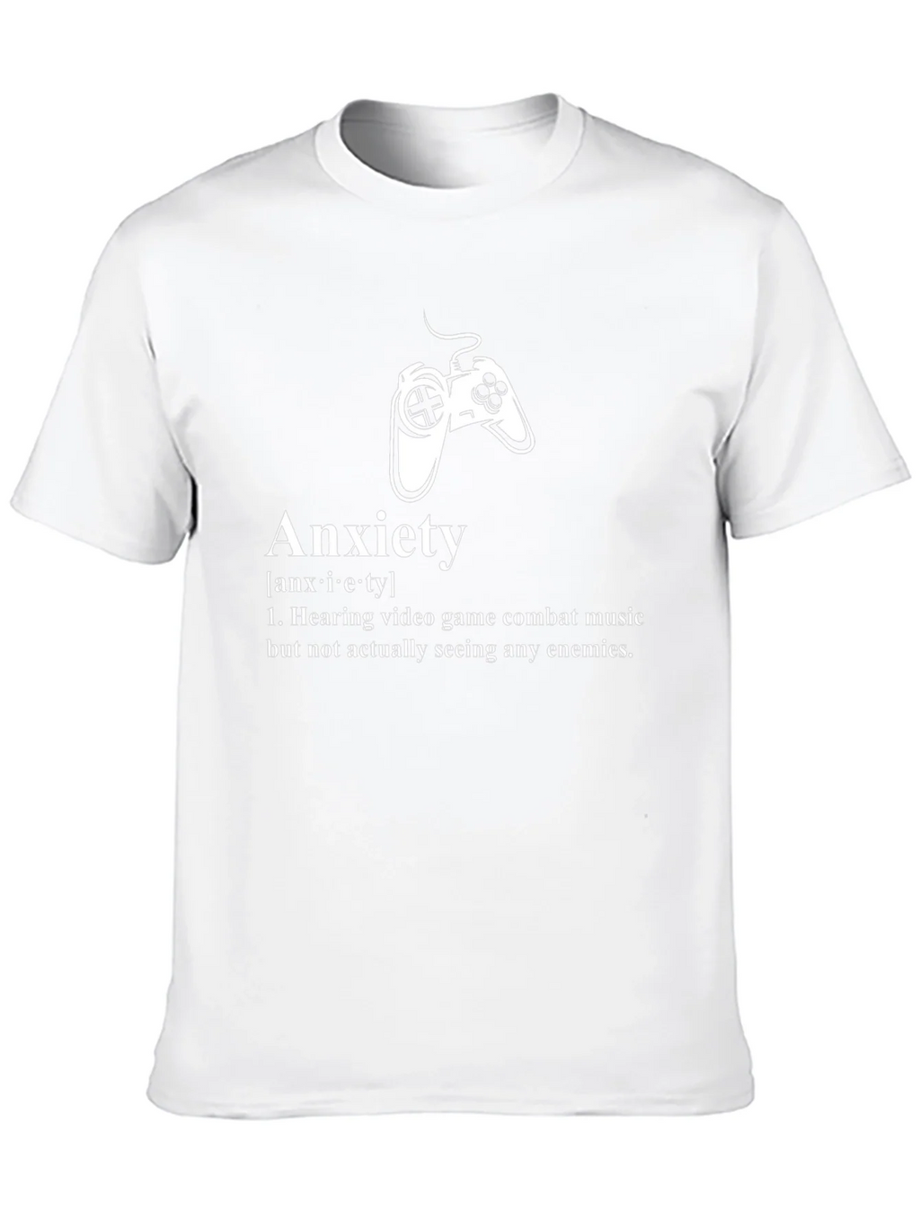 Anxiety Gamer T-Shirt - Combat Music No Enemies