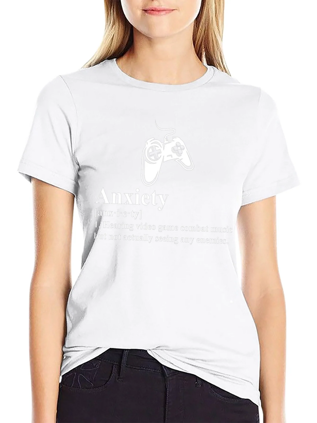 Anxiety Gamer T-Shirt - Combat Music No Enemies