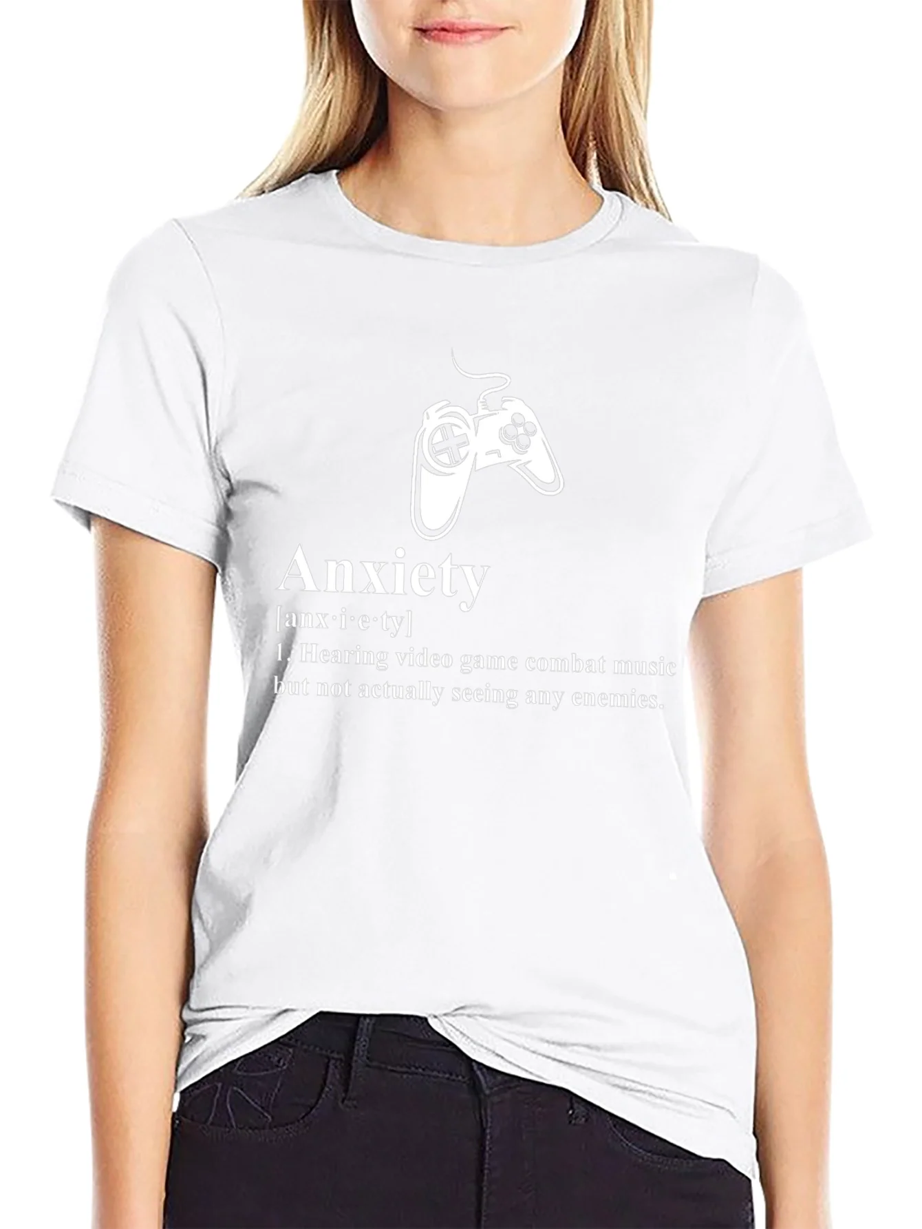 Anxiety Gamer T-Shirt - Combat Music No Enemies