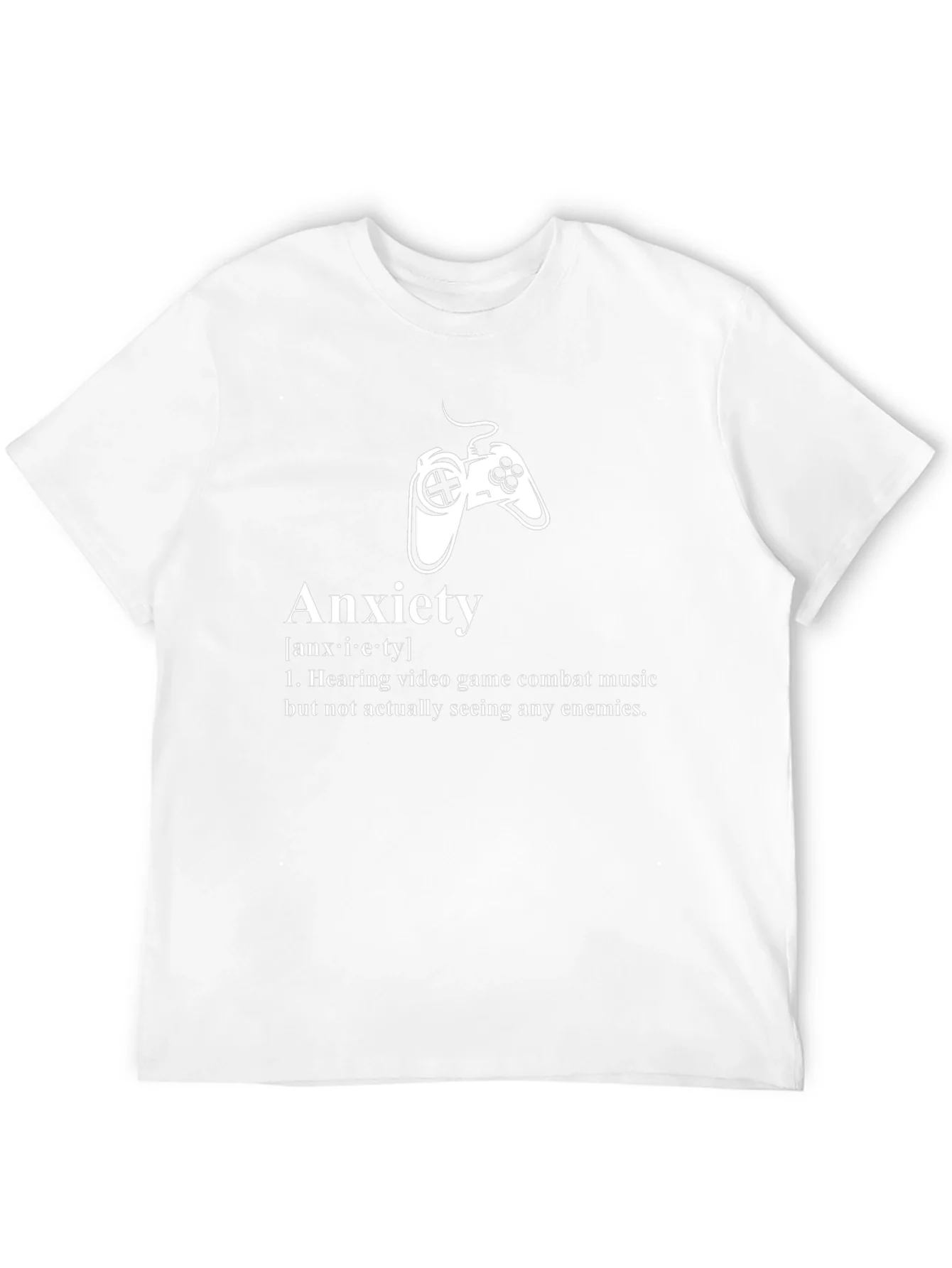 Anxiety Gamer T-Shirt - Combat Music No Enemies