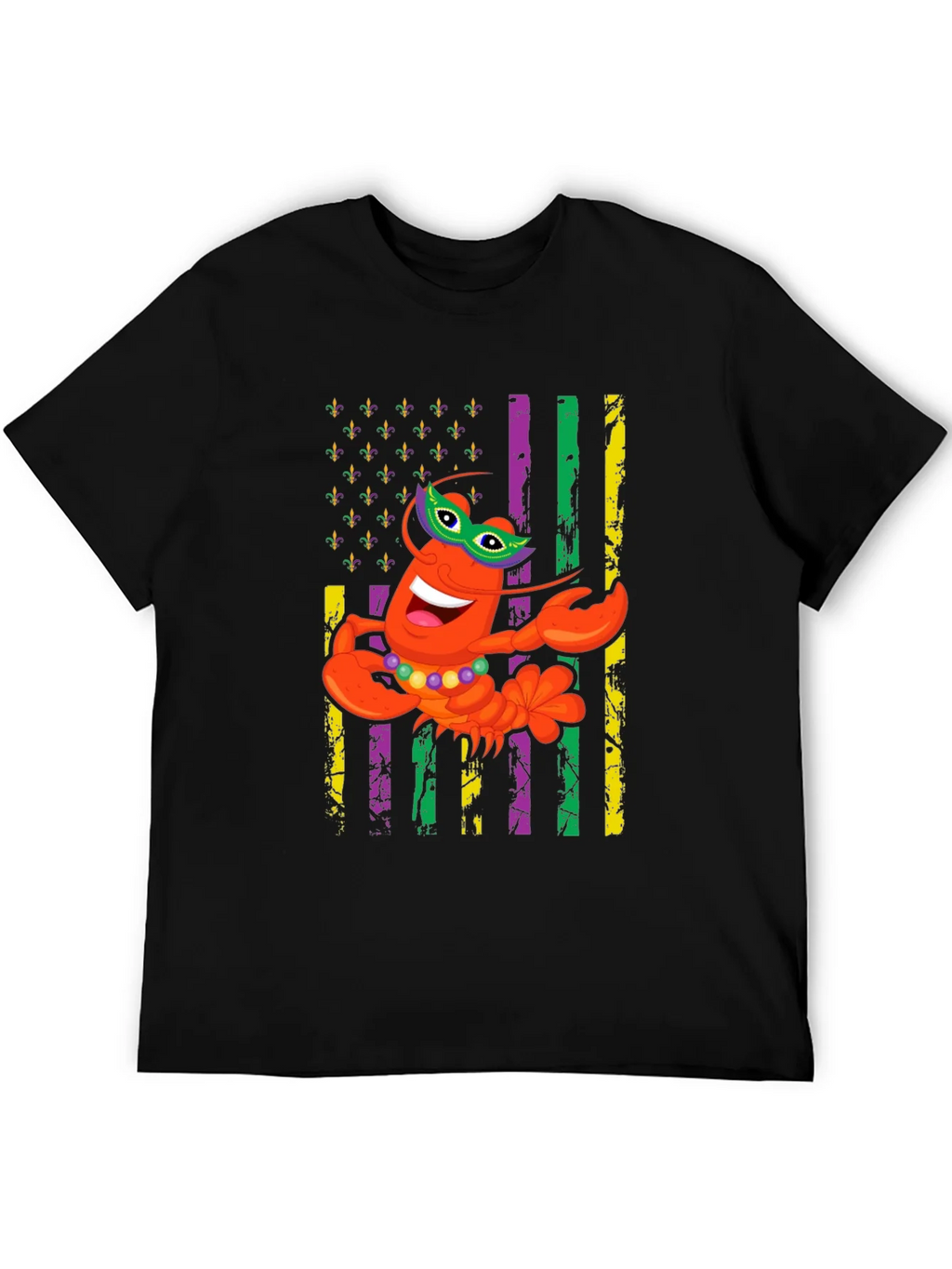 Mardi Gras Lobster Graphic T-Shirt