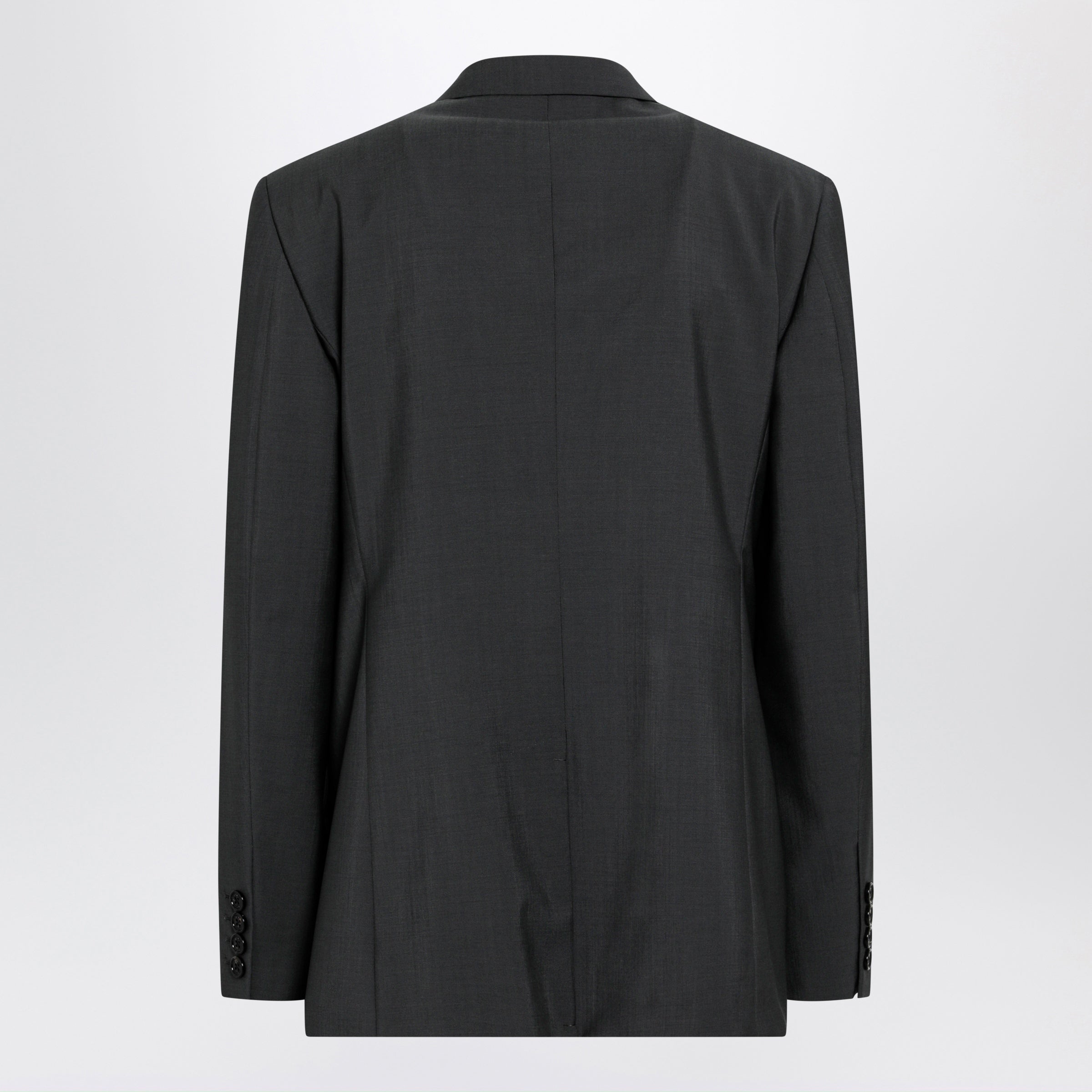 Valentino Single-Breasted Wool And Mohair Jacket In Black Men
