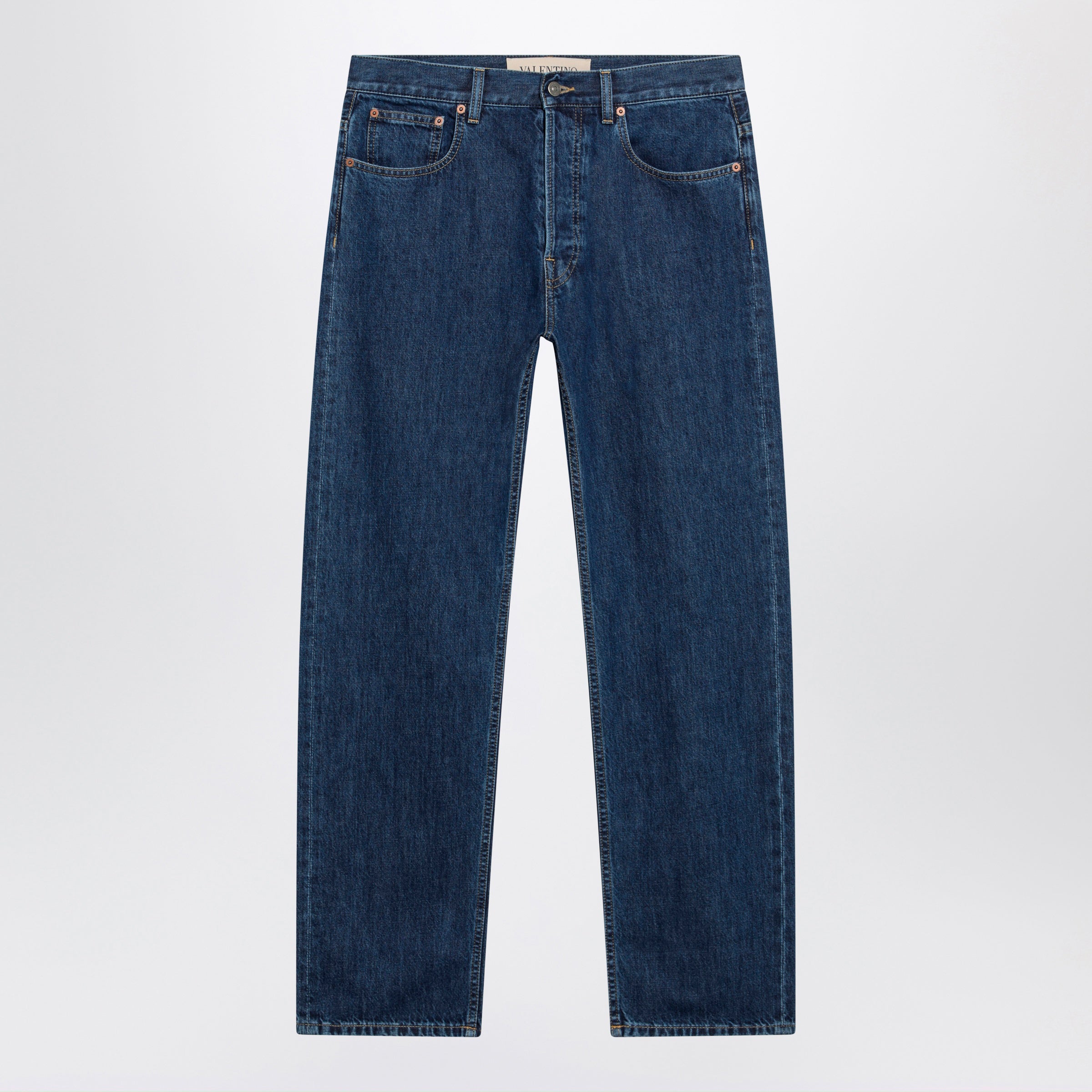 Valentino Blue Jeans With Vlogo Detail Men