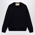 Valentino Navy Blue Wool Crewneck Sweater Men