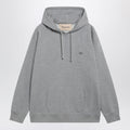 Valentino Melange Gray Hoodie With Vlogo Embroidery Men