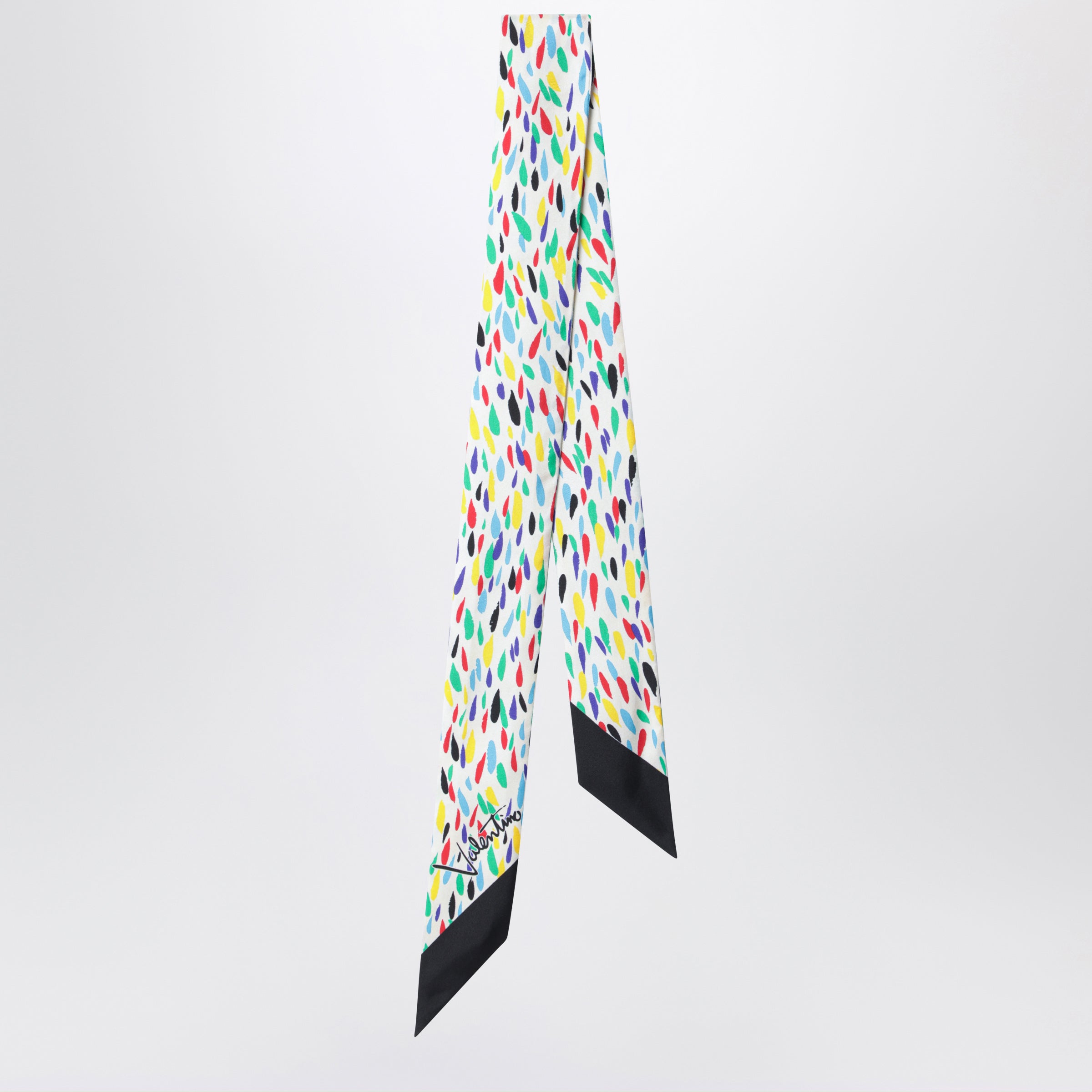Valentino Garavani Silk Bandeau Scarf With Multicolor Print Women