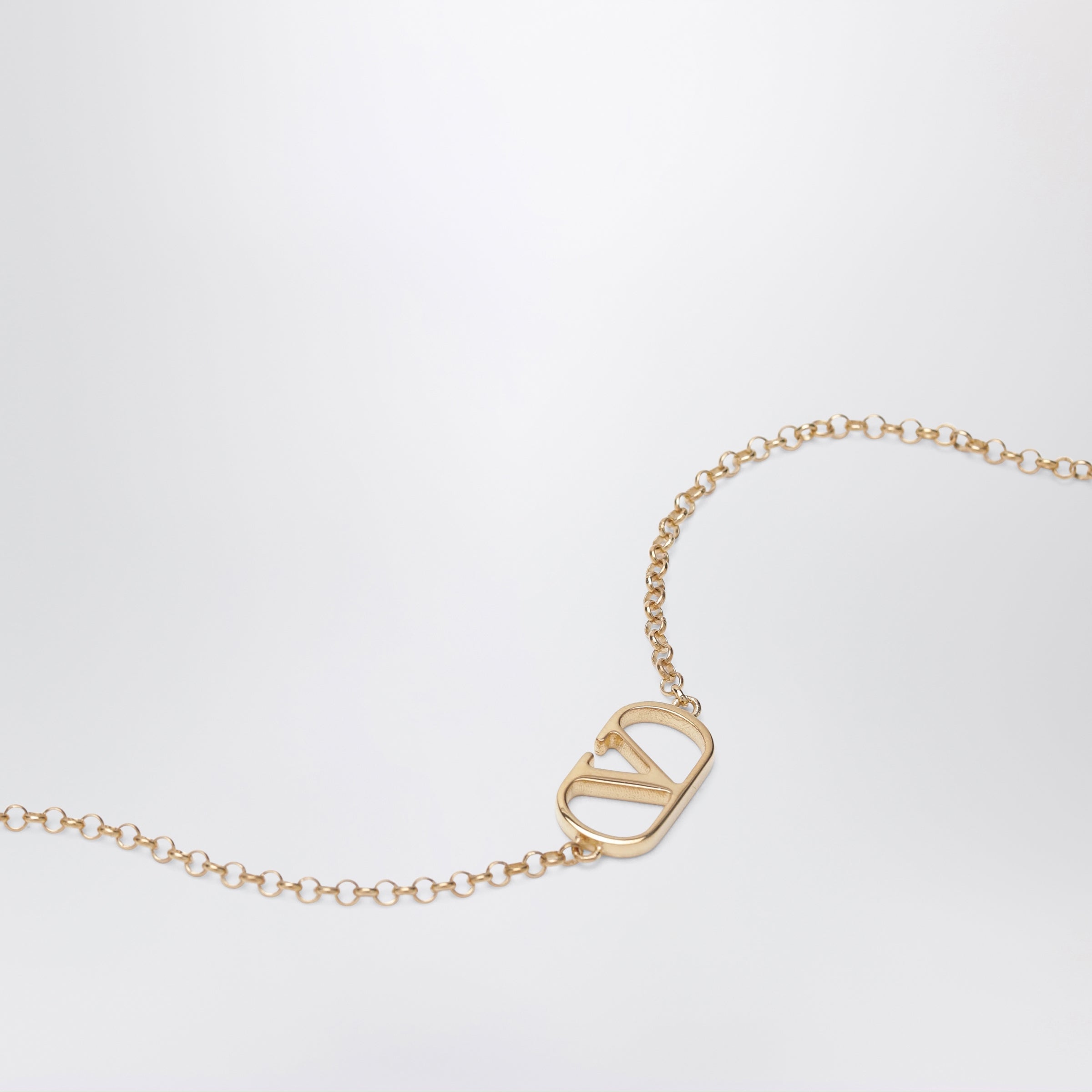 Valentino Garavani Vlogo Signature Bracelet In Gold-Tone Brass Women