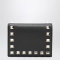 Valentino Garavani Black Rockstud Leather Wallet Women