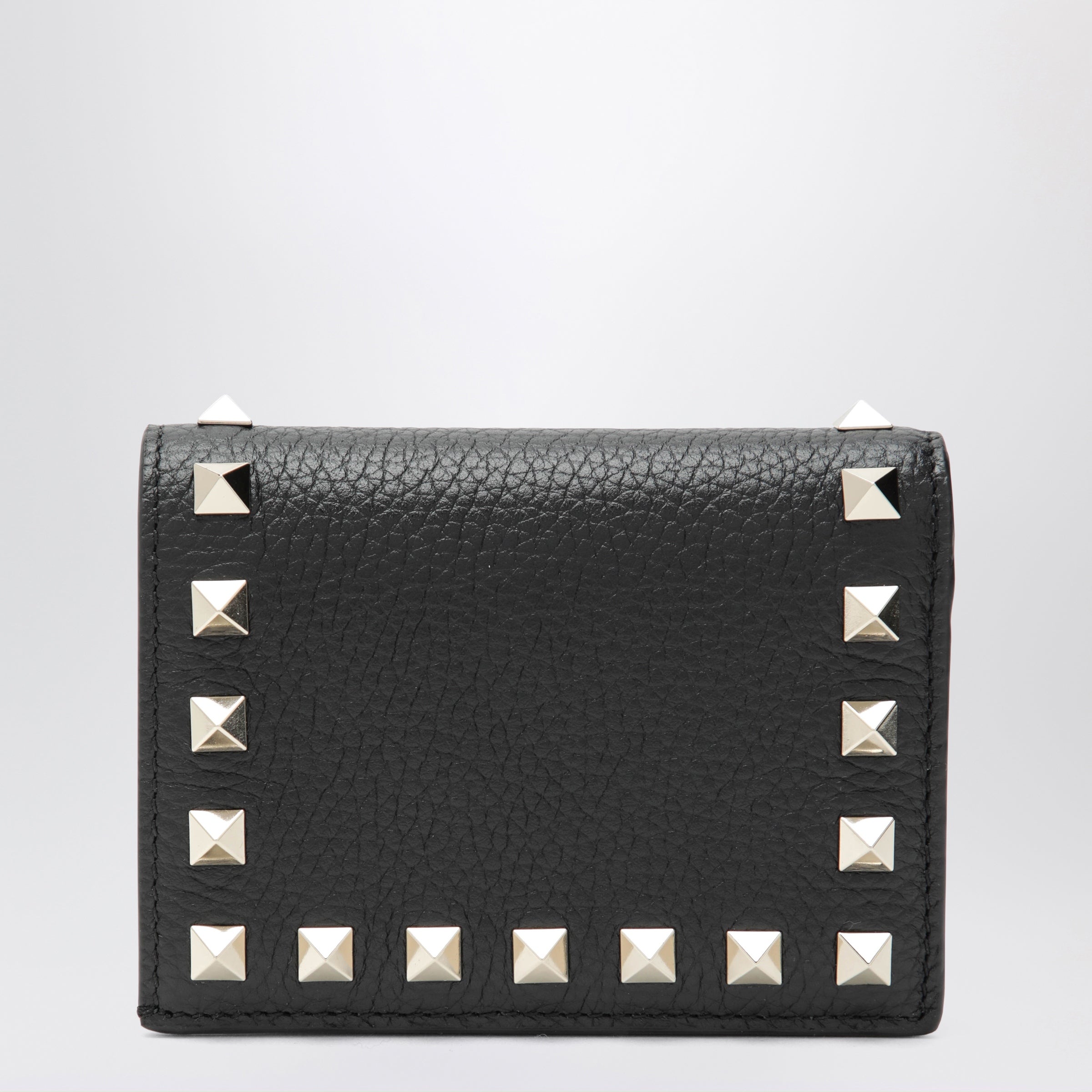 Valentino Garavani Black Rockstud Leather Wallet Women
