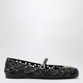 Valentino Garavani Black Vlogo Signature Rubber Ballet Flats Women