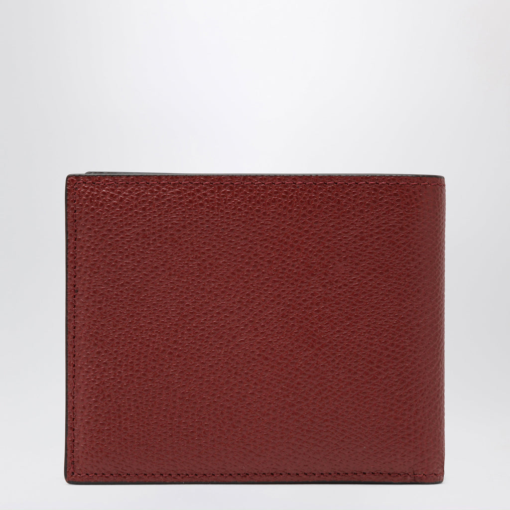 Valentino Garavani Dark Red Vlogo Signature Bi-Fold Wallet Men