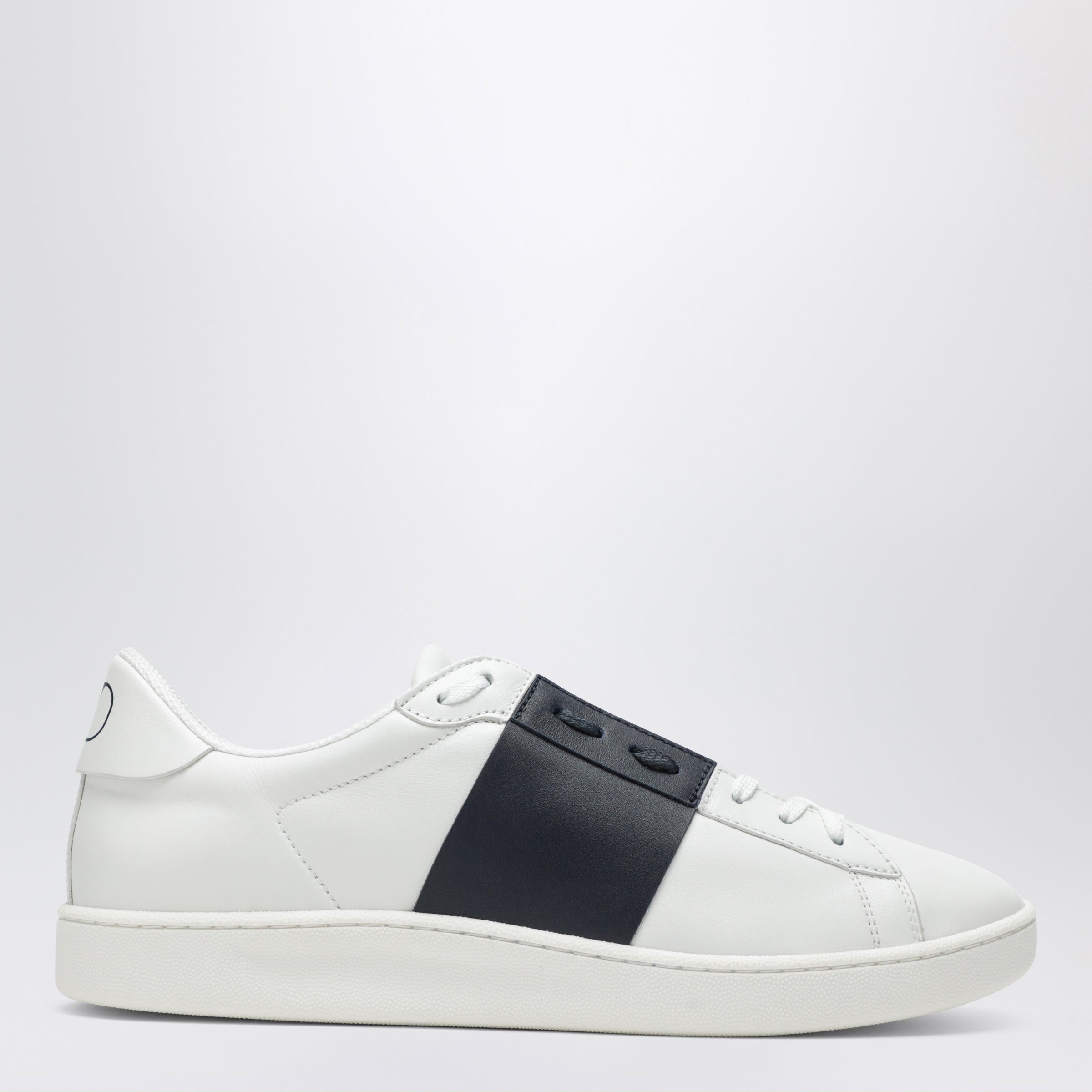 Valentino Garavani Open Royco Nappa Leather Sneakers In White/Navy Men