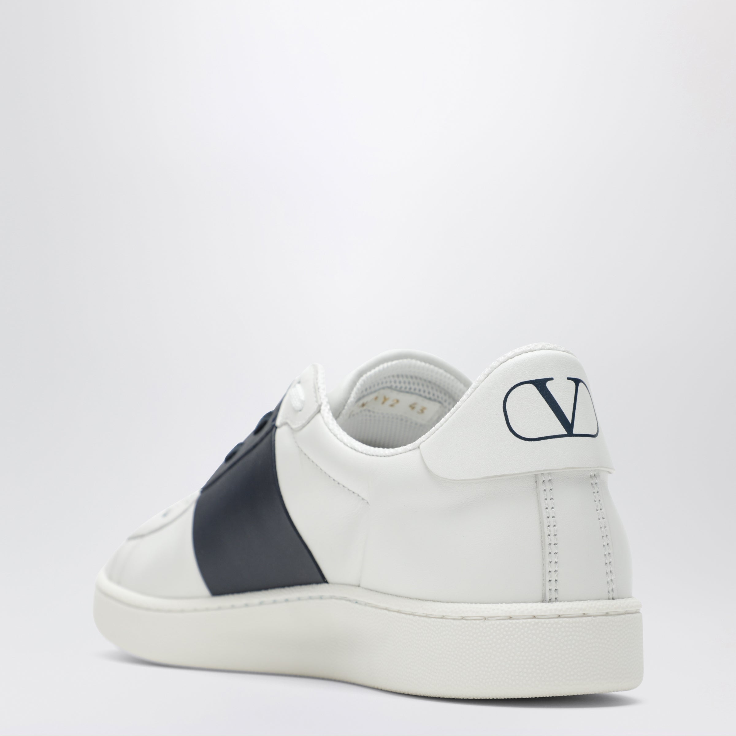 Valentino Garavani Open Royco Nappa Leather Sneakers In White/Navy Men