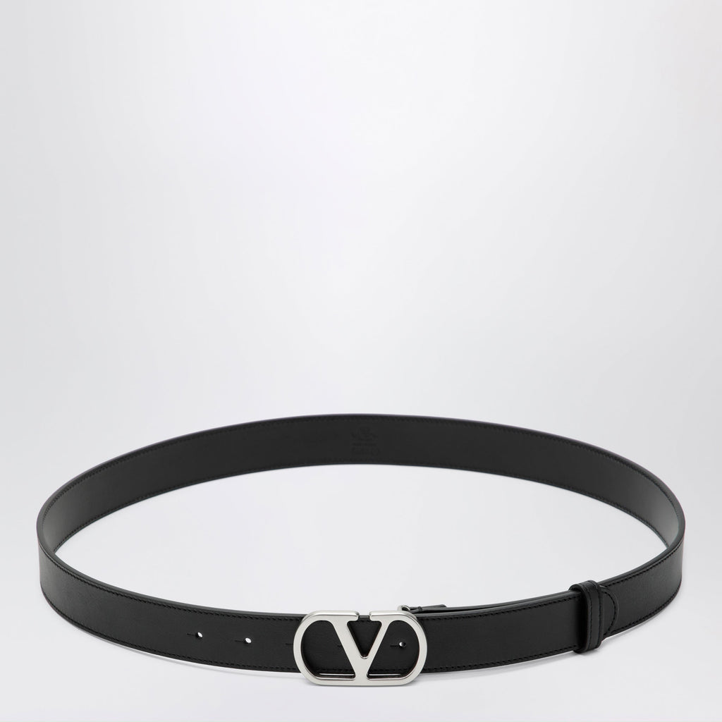 Valentino Garavani Black Vlogo Signature Belt Men