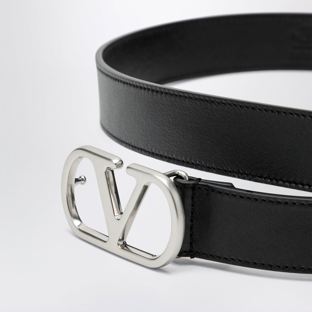 Valentino Garavani Black Vlogo Signature Belt Men
