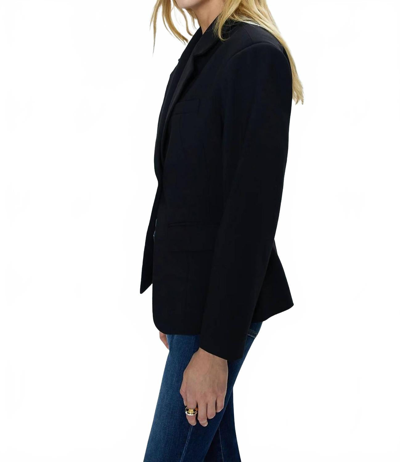 Stassi Cropped Blazer In Black