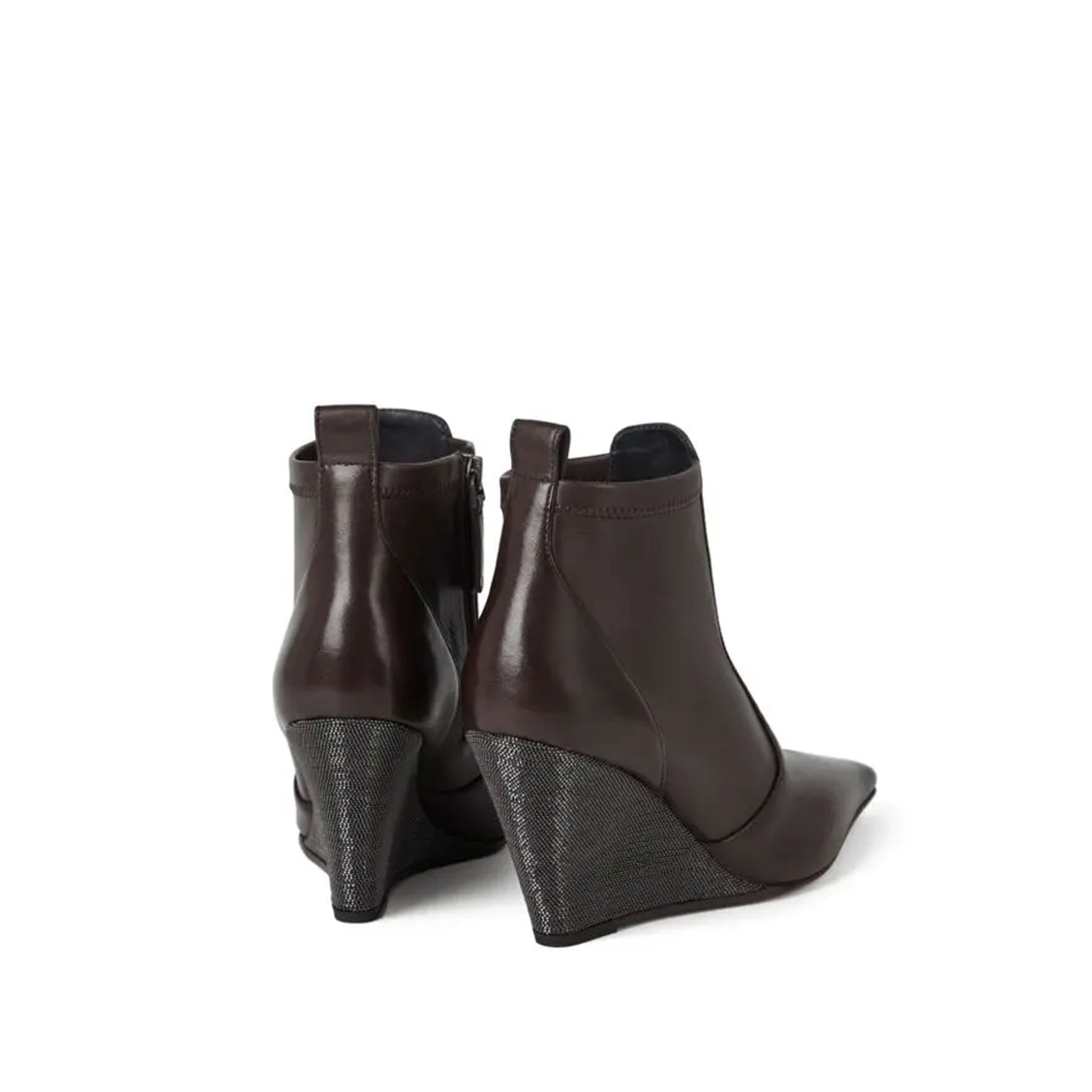 Brunello Cucinelli Monili Wedge Ankle Boots Women