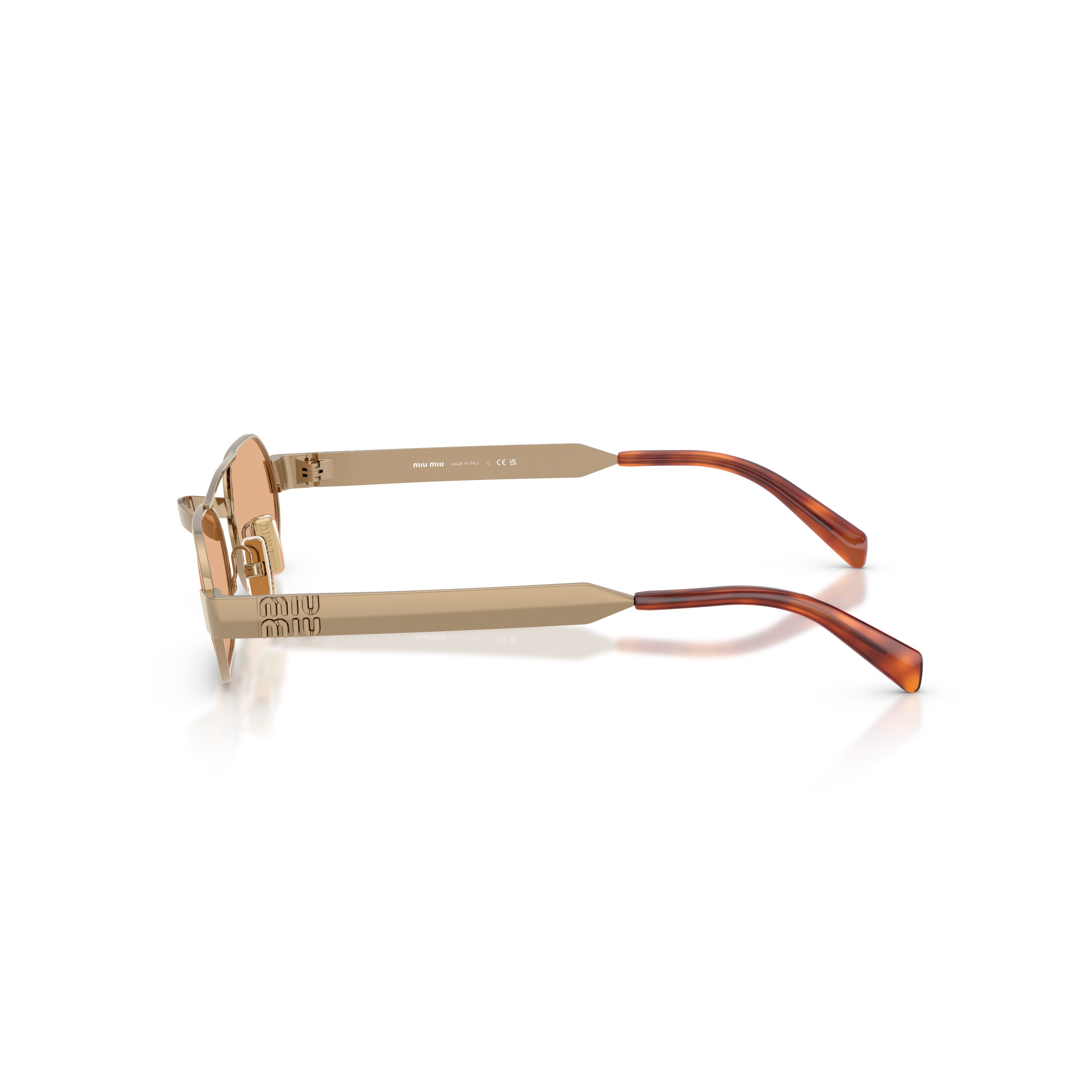 0Mu B52S Rectangular Metal Frame Sunglasses