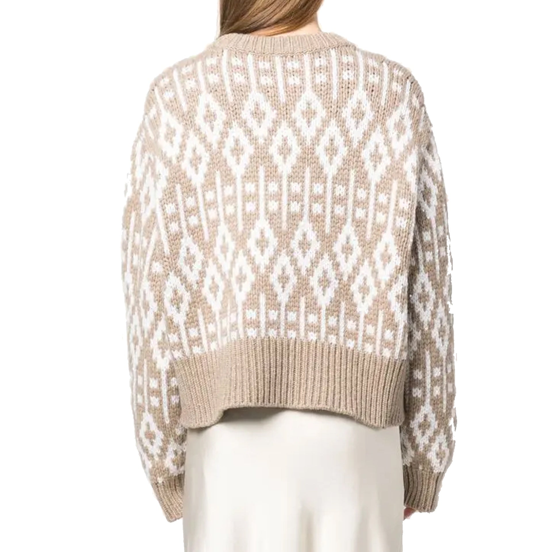Brunello Cucinelli Jacquard Cashmere Sweater Women