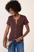 Women's Eden Button Front Sweater Top