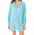 Sadira Clip Coverup In Bellevue Blue Tangerine Dream