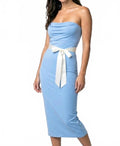 Strapless Bodycon Dress In Miku