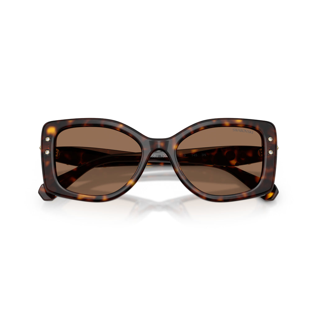 0Sk6058U Oversized Square Sunglasses with Tortoiseshell Pattern