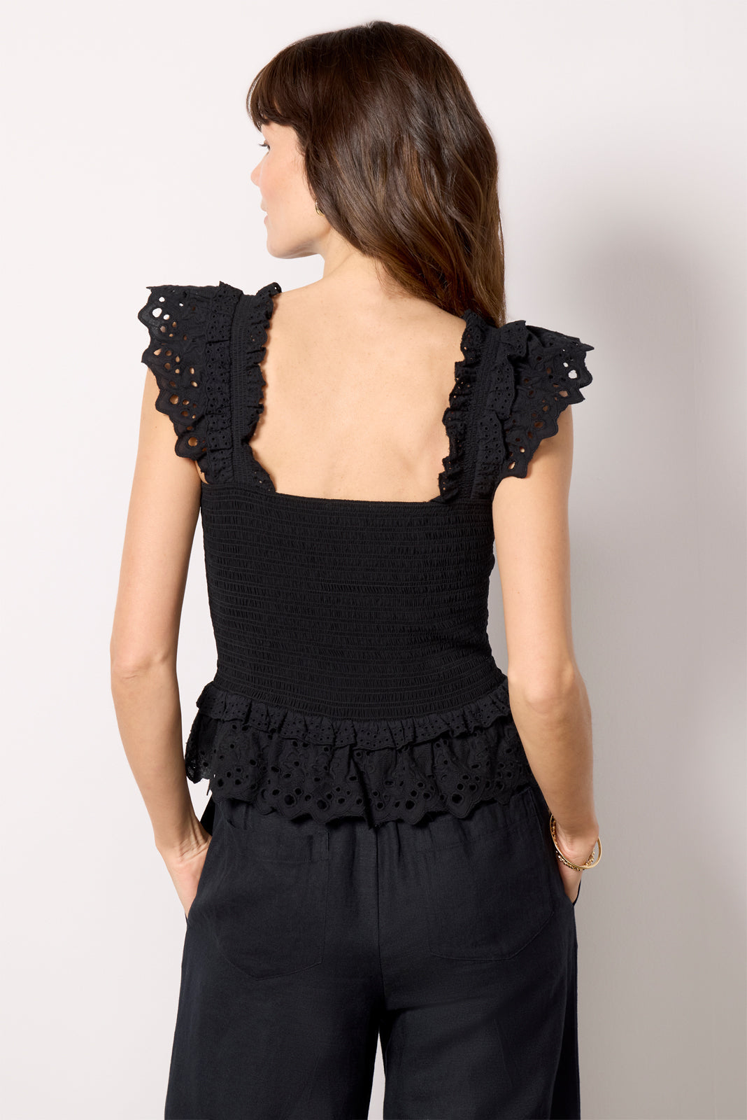 Women's Talia Smocked Flutter Tank Top