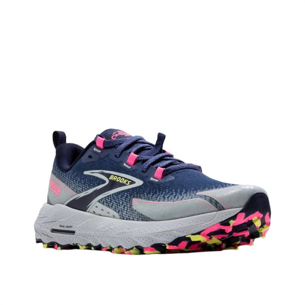 Women's Cascadia 18 Mountain Trail-Running Shoes In Oceana/blue/pink