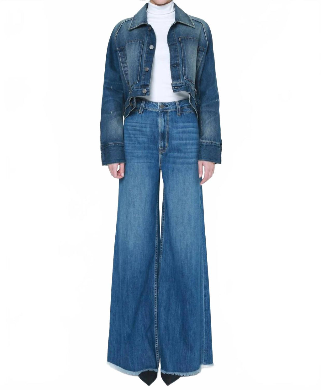 Sophia Super High Rise Wide Leg Jeans In Vista