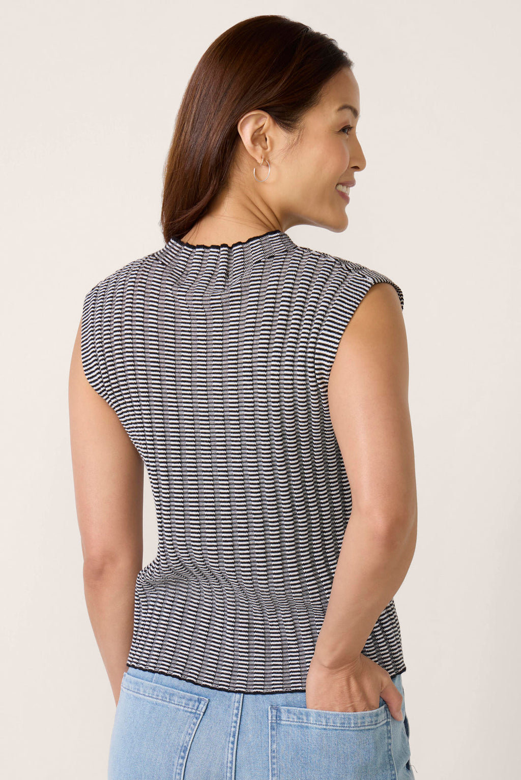 JOHN + JENN Women's Reagan Cap Sleeve Sweater Top