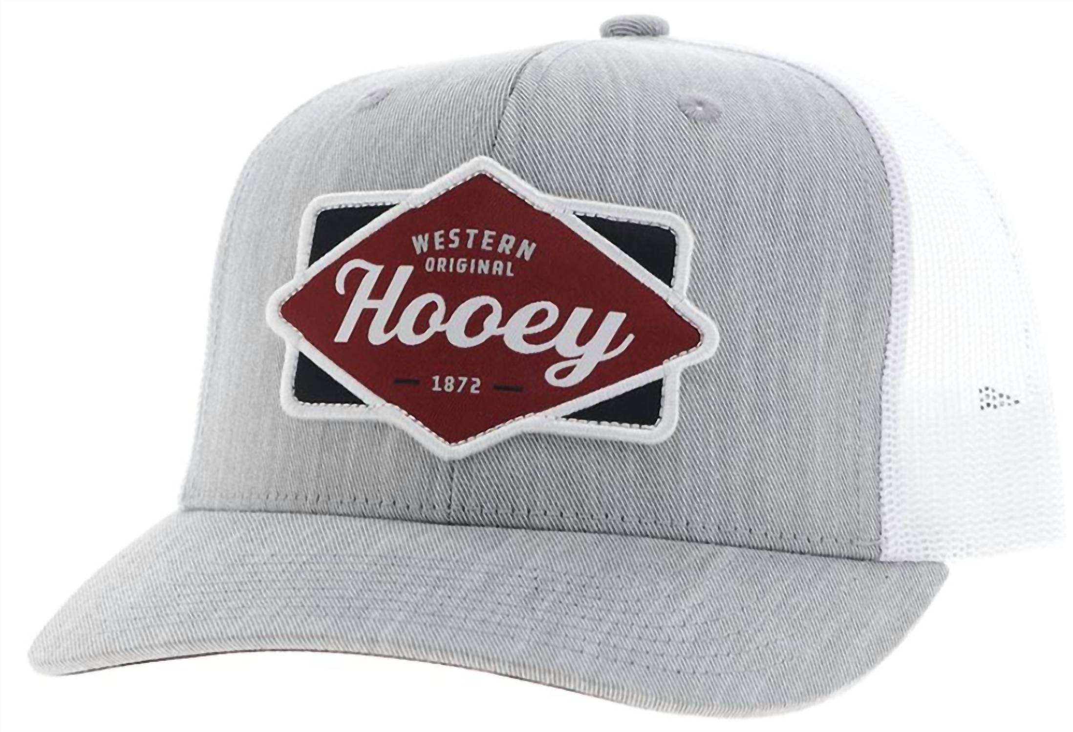 Mid Patch Adjustable Snapback Cap In Grey/white