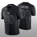 custom Minnesota Vikings Stitched Black RFLCTV Limited jersey Football Jerseys