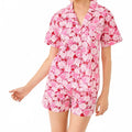 Mari Pj Button-Up Top In Coconut Dear Heart