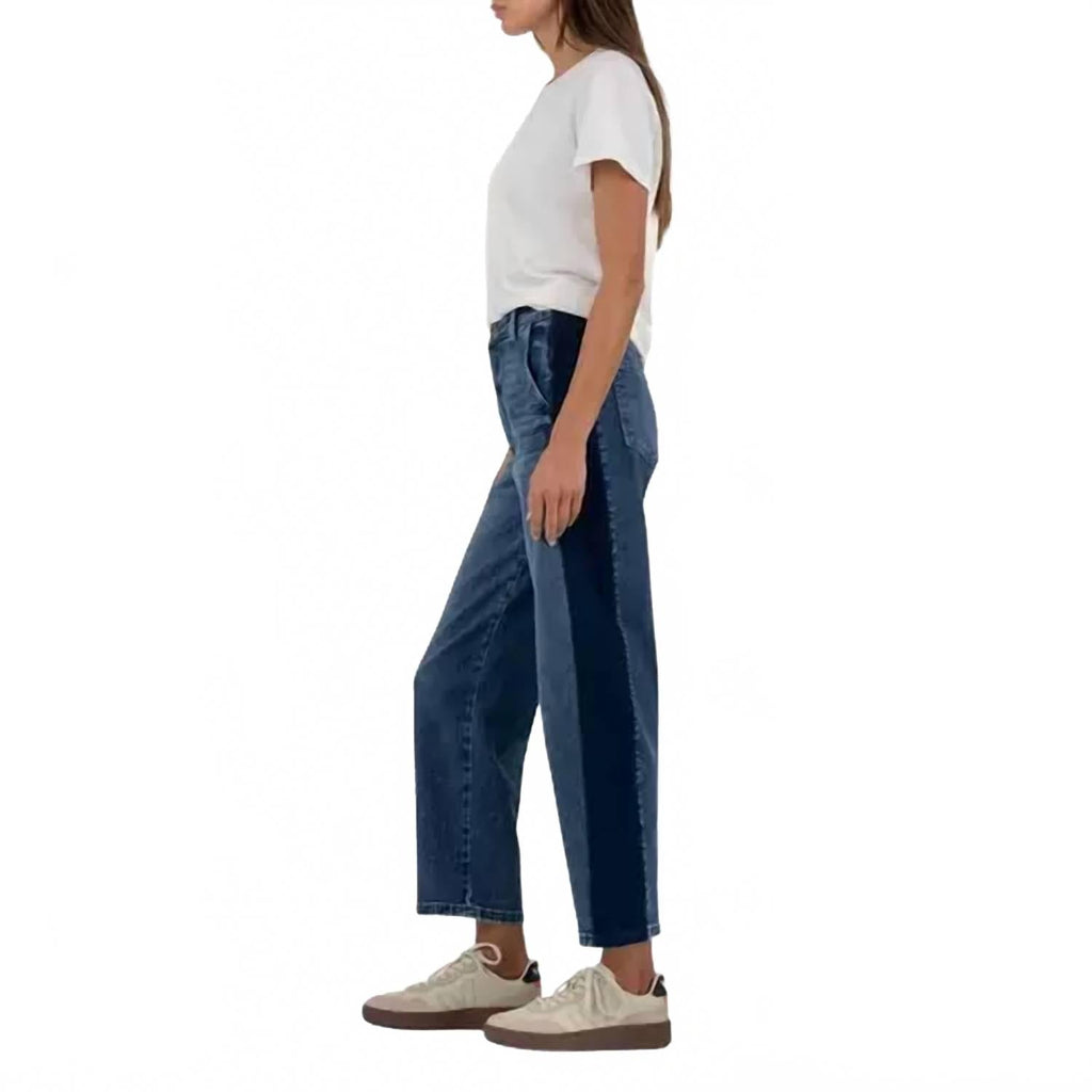 Ashton Wide Leg Barrel Pants In Power W/dk Stone