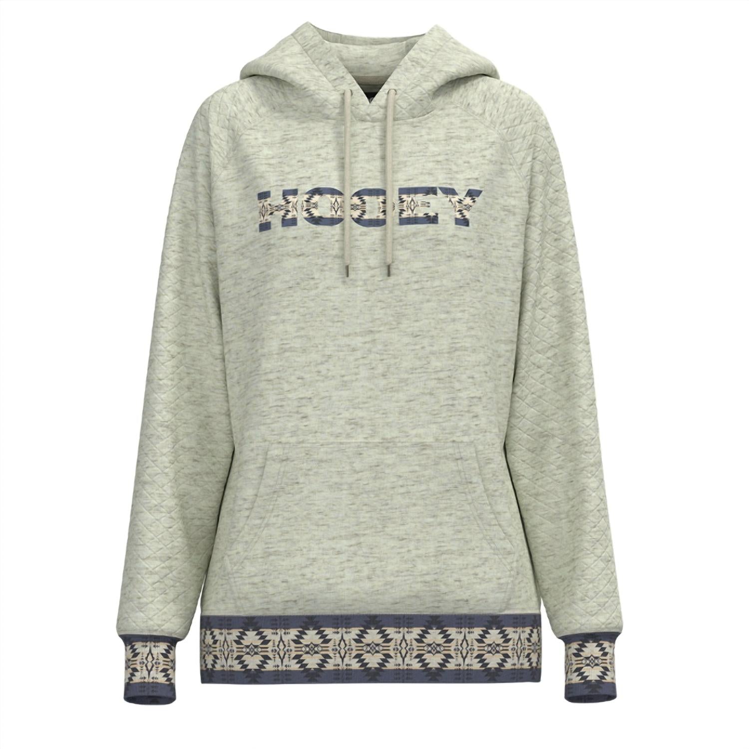 Women's Quilted Hoodie In Oatmeal