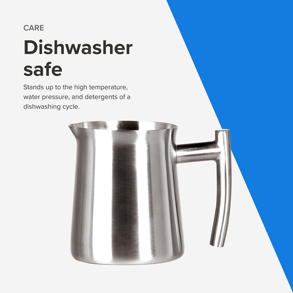 Frieling Milk Frothing Pitcher and Creamer, Brushed Stainless Steel Finish, 10-Ounce