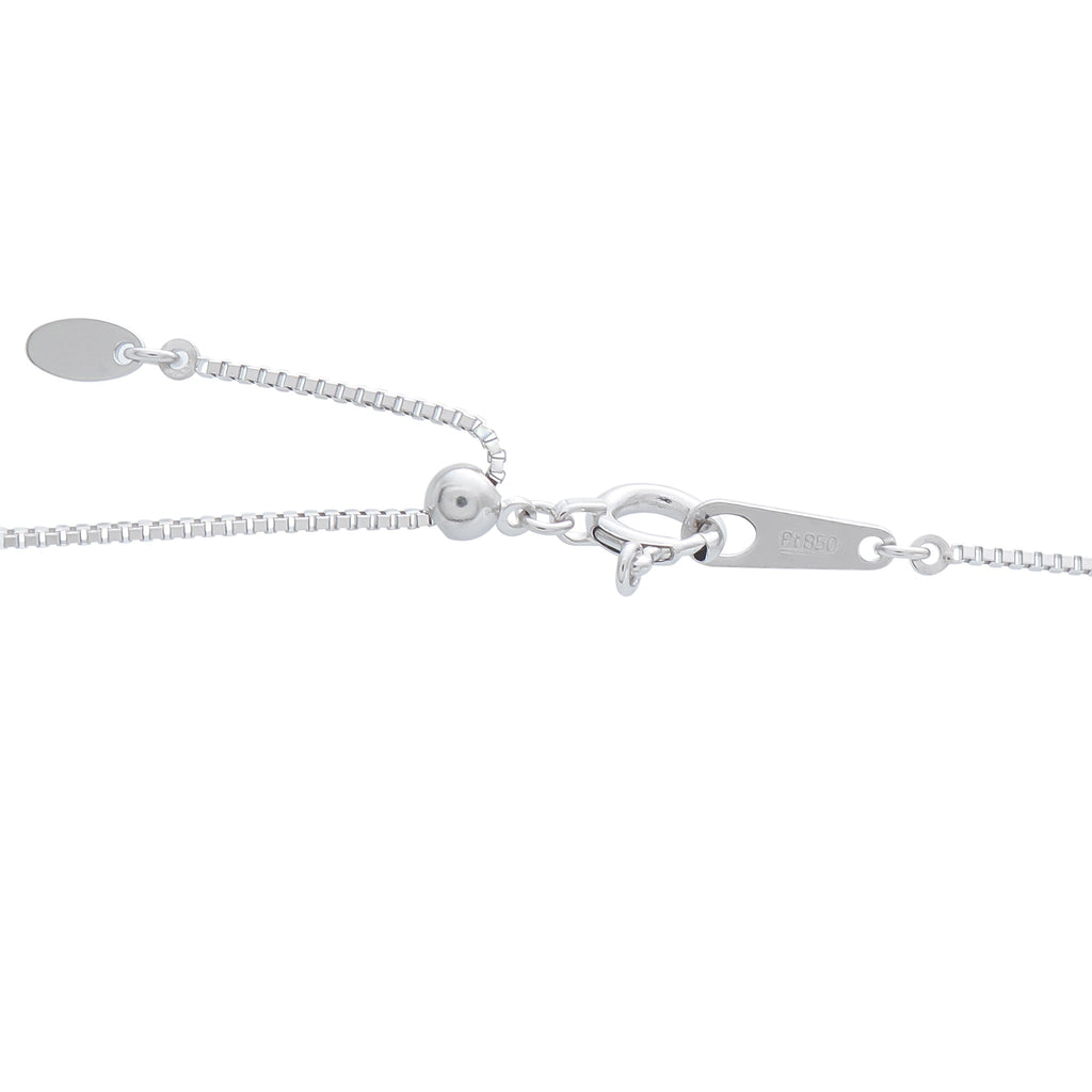 LB Exclusive Platinum 0.15ct Diamond and Sapphire Pendant Necklace MF22-041326