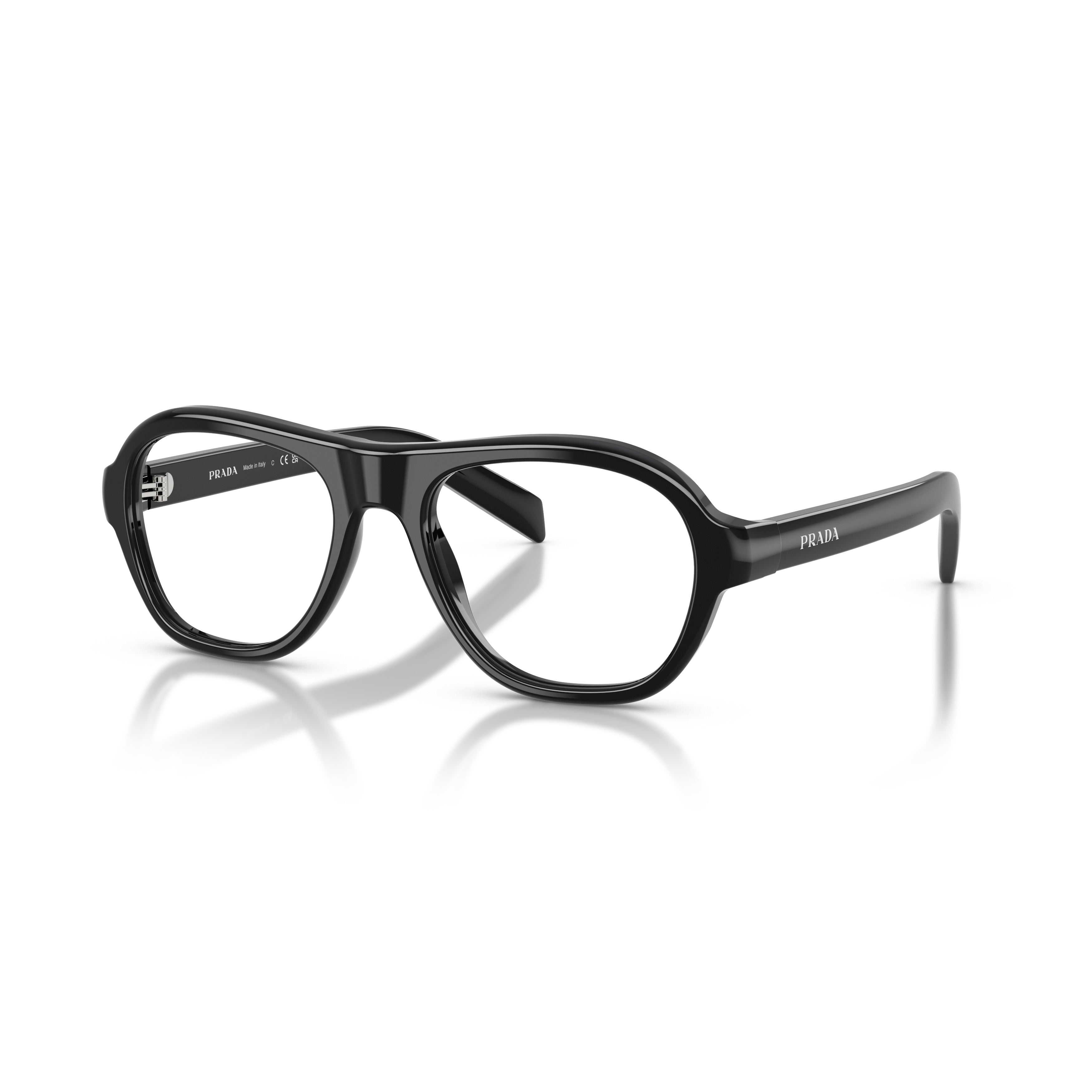 0pr C12v Oversized Rectangular Black Acetate Sunglasses