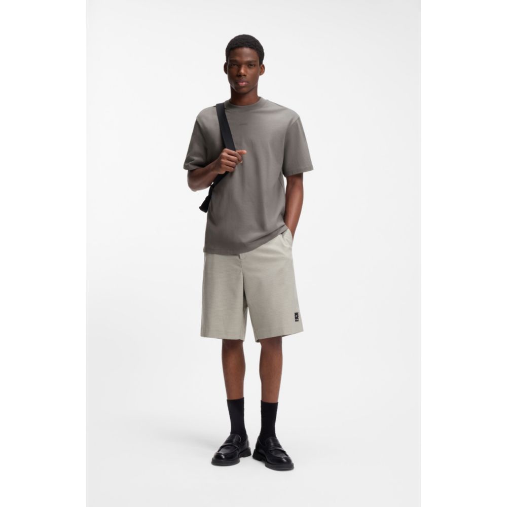 Relaxed-fit cotton-jersey T-shirt with logo print