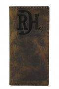 Men's Genuine Leather Branded Rodeo Wallet In Brown Oiled