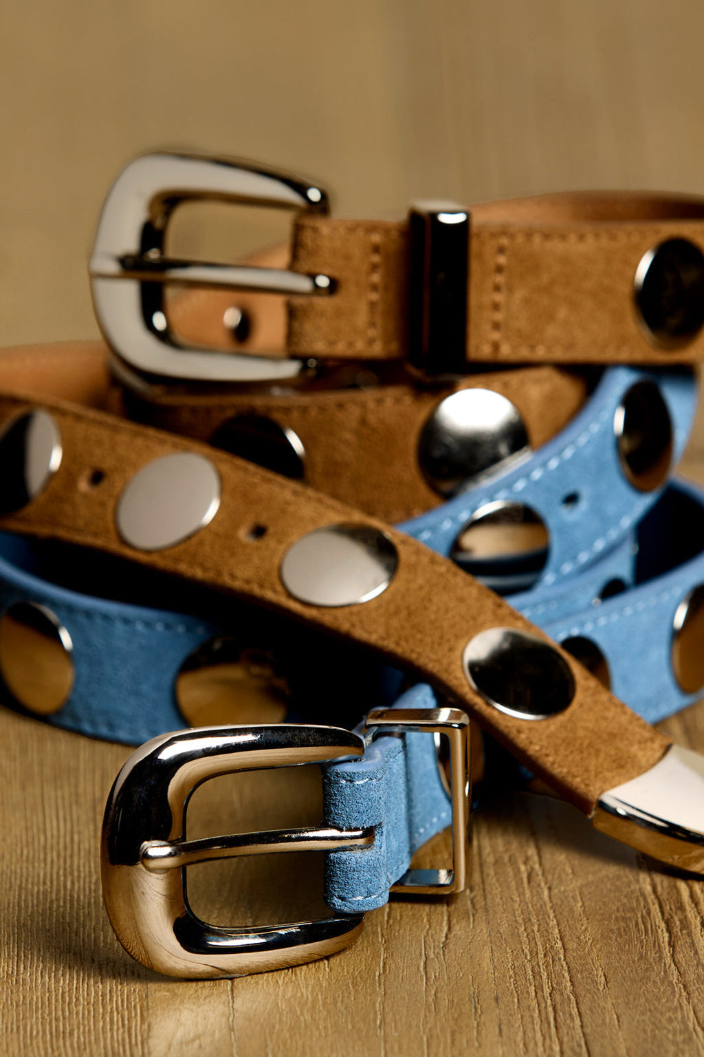 Women's Brett Studded Suede Belt