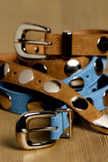 Women's Brett Studded Suede Belt