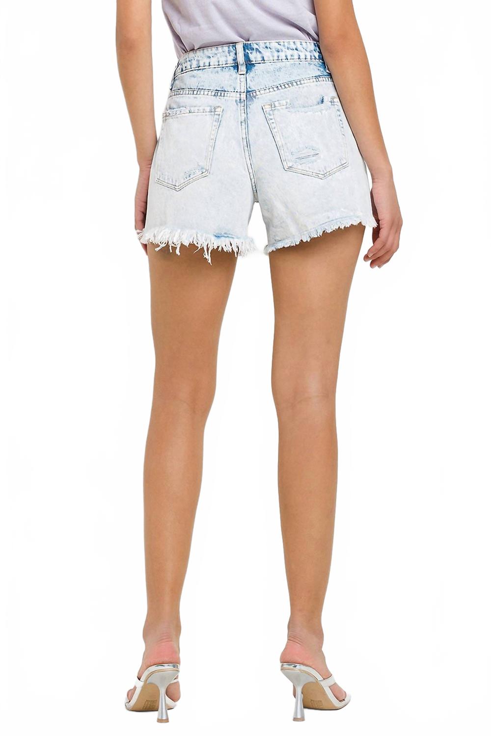 High Rise Distressed Shorts In Miraculous