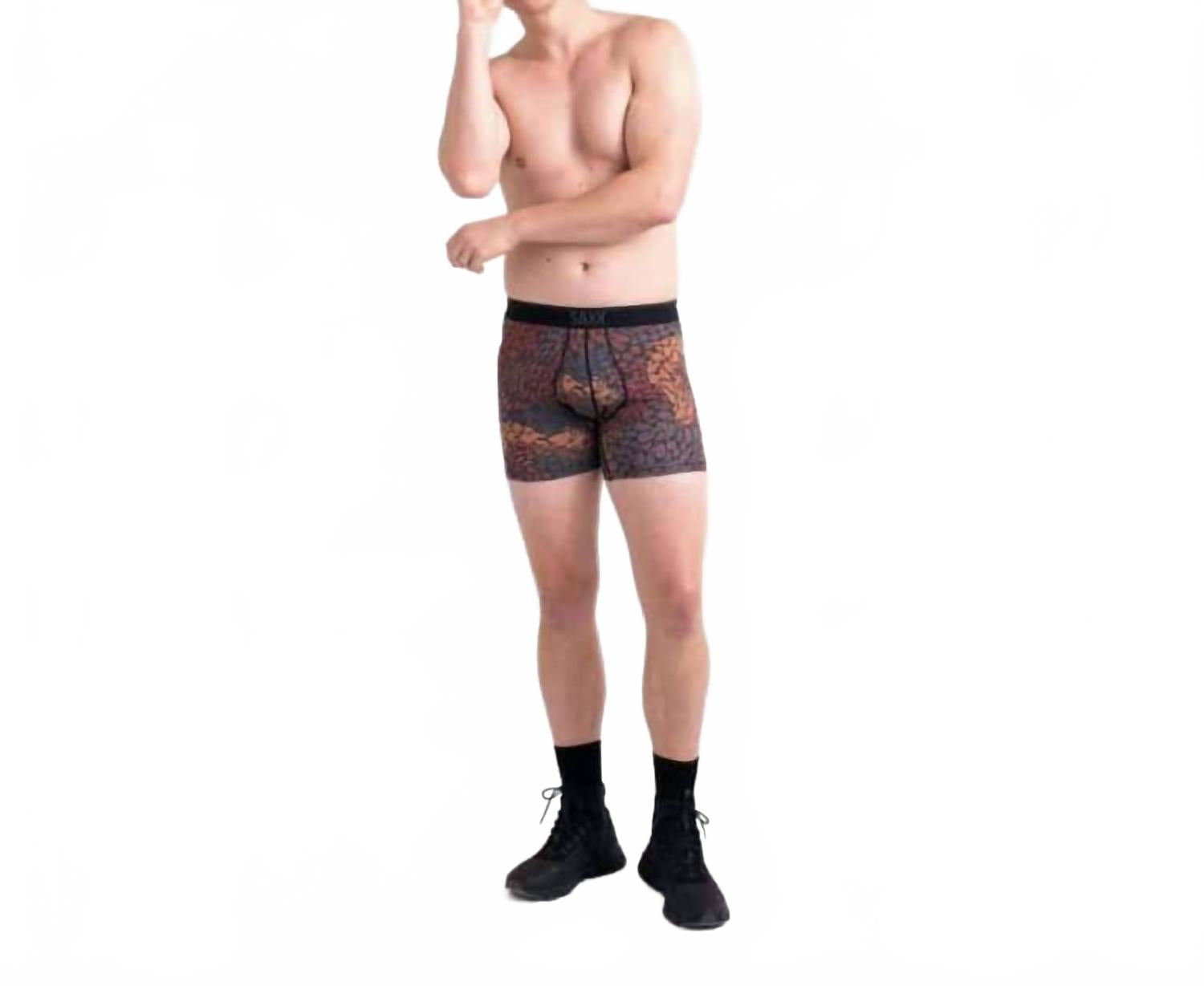 Quest Boxer Brief In River Rock Camo Clay