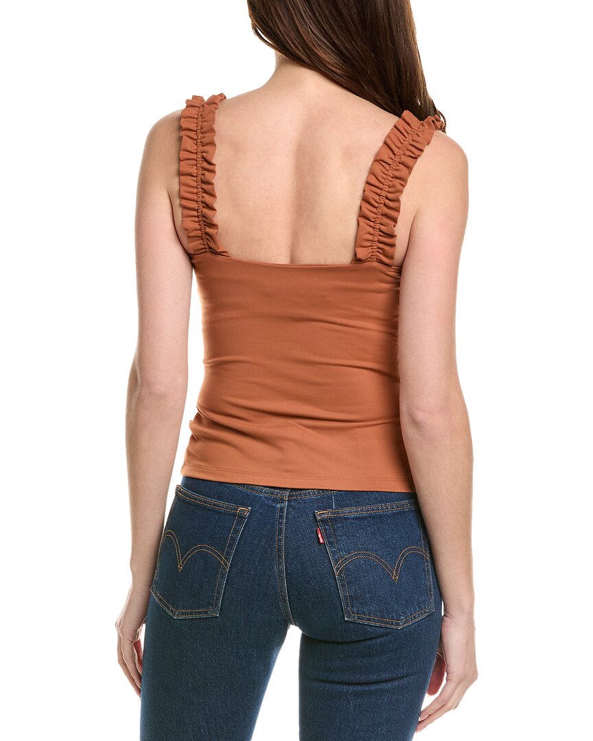 susana monaco Ruffle Strap Top