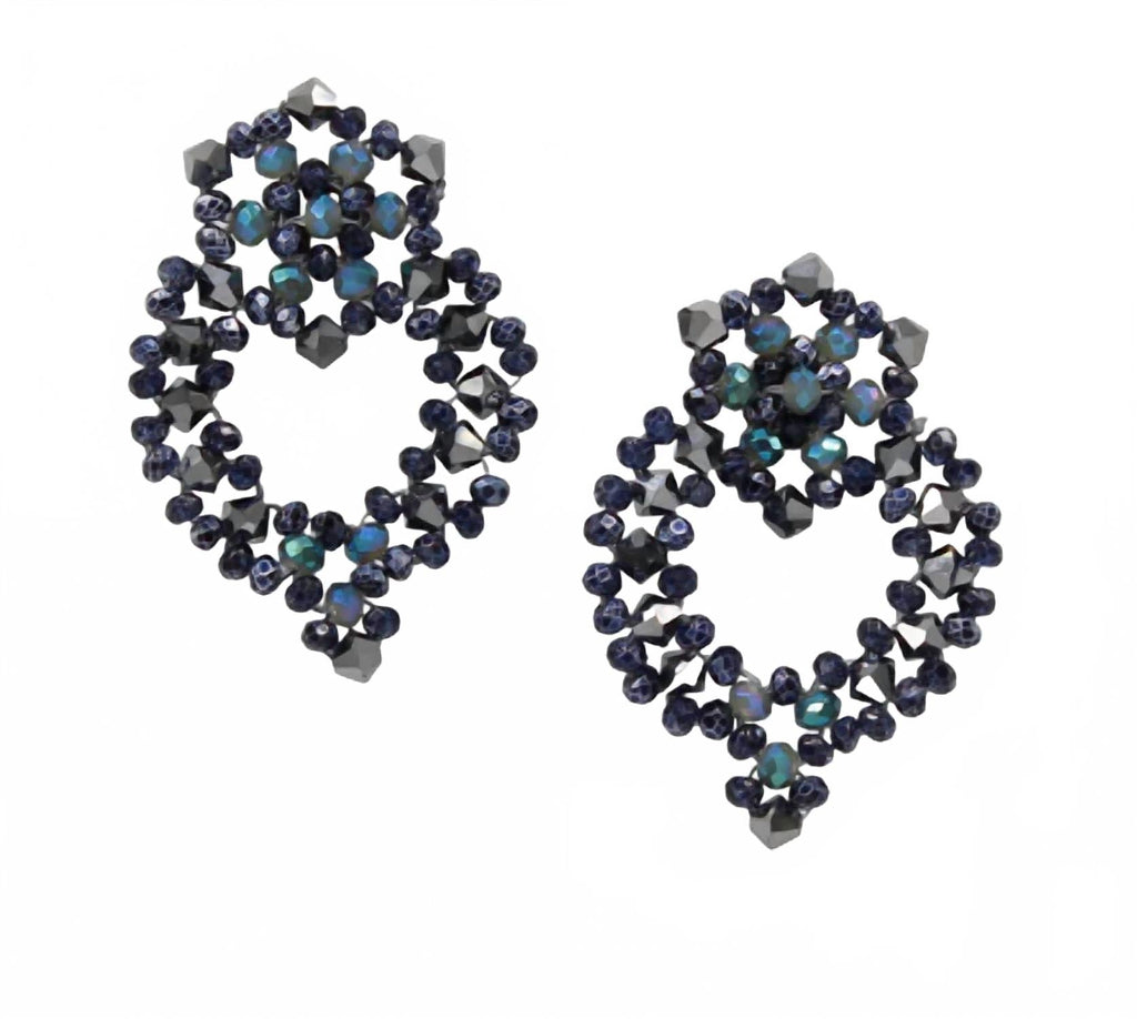 Ilaria Handwoven Bead Earring In Interstellar