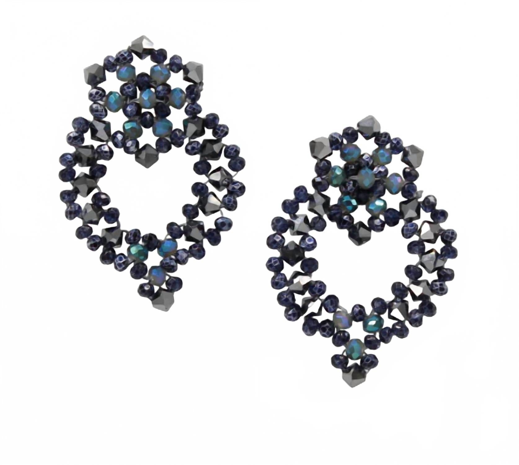 Ilaria Handwoven Bead Earring In Interstellar
